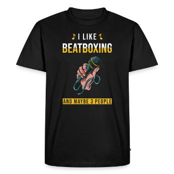 Beatbox Beatboxer Beatboxing Sort - T-shirt Premium bio Homme - noir - Devant - Nico (187cm)