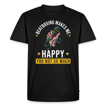 Beatbox Beatboxer Beatboxing - T-shirt Premium bio Homme - noir - Devant - Nico (187cm)