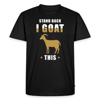 Goat saying funny goat wortpsiel - Men's Premium Organic T-Shirt - black - Front - Nico (187cm)