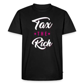 Tax the Rich - T-shirt Premium bio Homme - noir - Devant - Nico (187cm)
