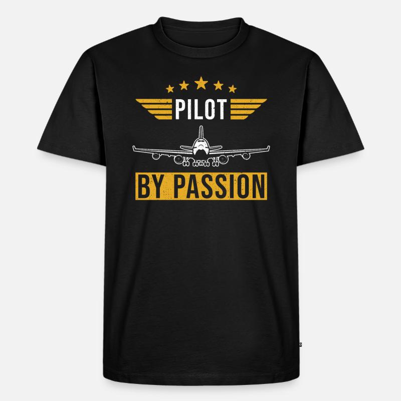 Pilot Spruch Geschenk Piloten - Männer Premium Bio T-Shirt - Schwarz