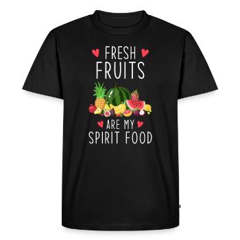 Fruits Fruit Rengaine - T-shirt Premium bio Homme - noir - Devant - Nico (187cm)