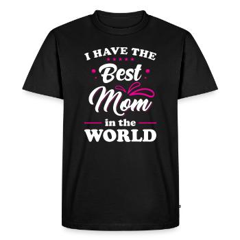 Meilleure maman maman meilleure mère - T-shirt Premium bio Homme - noir - Devant - Nico (187cm)