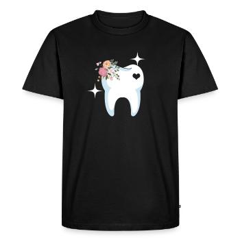 Dentist gift tooth - Men's Premium Organic T-Shirt - black - Front - Nico (187cm)