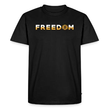 Bitcoin - Men's Premium Organic T-Shirt - black - Front - Nico (187cm)