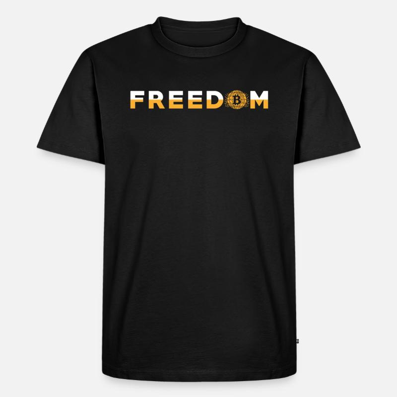 Bitcoin - Männer Premium Bio T-Shirt - Schwarz