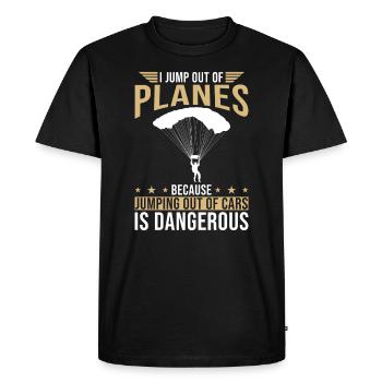 Parachute - T-shirt Premium bio Homme - noir - Devant - Nico (187cm)