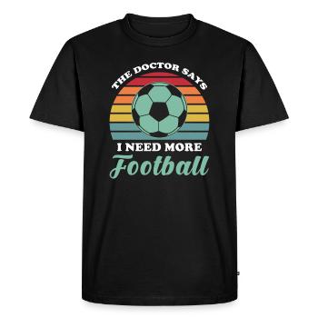 Football - T-shirt Premium bio Homme - noir - Devant - Nico (187cm)