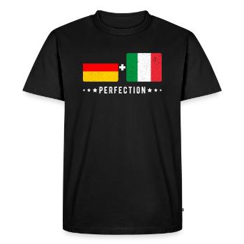 Italie Allemagne Drapeau - T-shirt Premium bio Homme - noir - Devant - Nico (187cm)