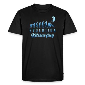 Kitesurfing Evolution - Men's Premium Organic T-Shirt - black - Front - Nico (187cm)