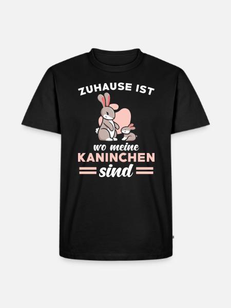 Kaninchen Spruch niedlich - Männer Premium Bio T-Shirt - Schwarz