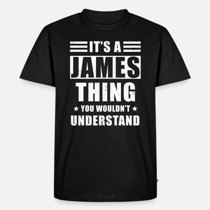 James Geschenk - Männer Premium Bio T-Shirt - Schwarz