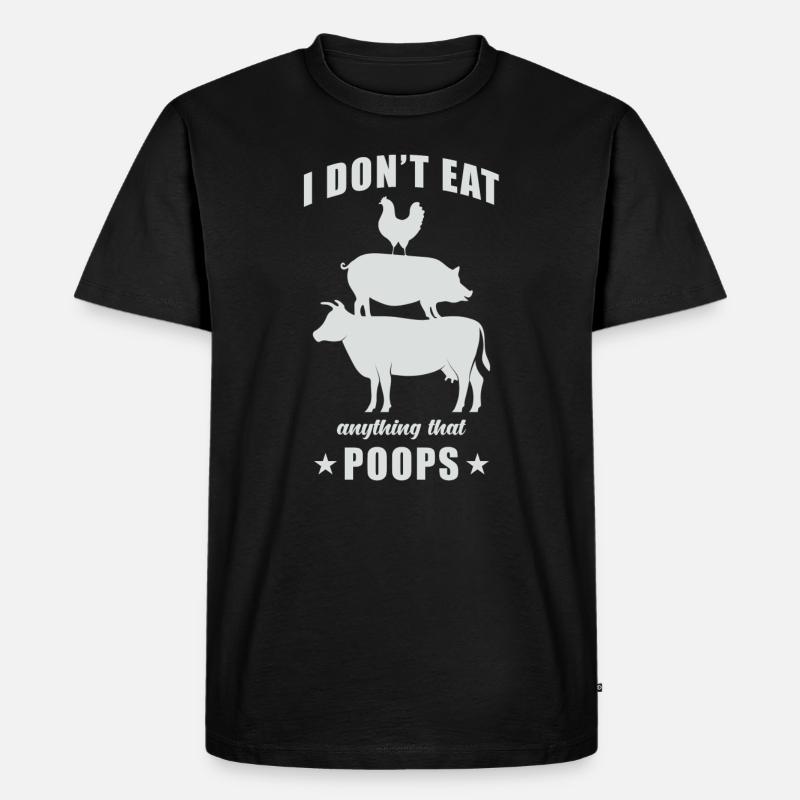 Vegetarier Geschenk - Männer Premium Bio T-Shirt - Schwarz