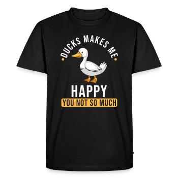 Ducks saying funny - Men's Premium Organic T-Shirt - black - Front - Nico (187cm)