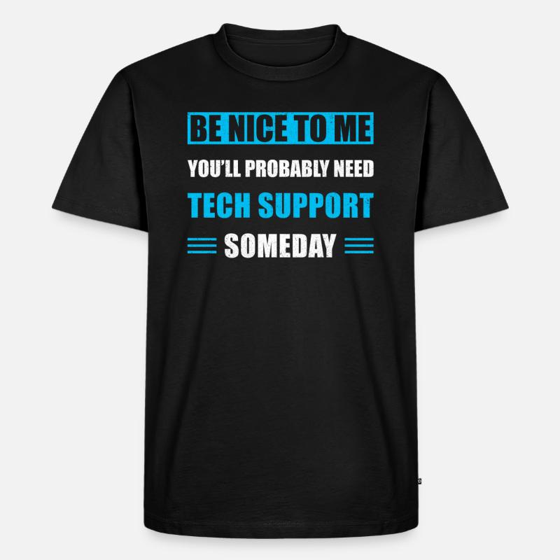 Technischer Support - Männer Premium Bio T-Shirt - Schwarz