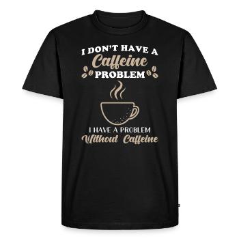 Café Café - T-shirt Premium bio Homme - noir - Devant - Nico (187cm)