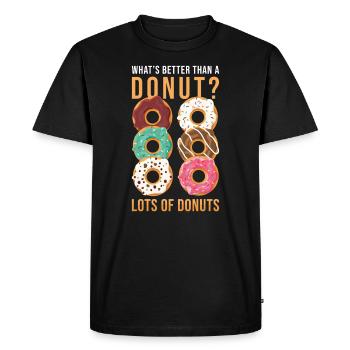 Donut - T-shirt Premium bio Homme - noir - Devant - Nico (187cm)
