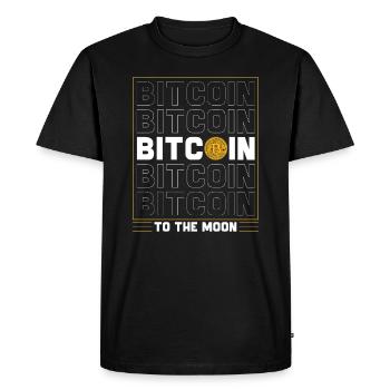 Bitcoin Bitcoin to the moon - T-shirt Premium bio Homme - noir - Devant - Nico (187cm)