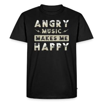Metal Musique Angry - T-shirt Premium bio Homme - noir - Devant - Nico (187cm)