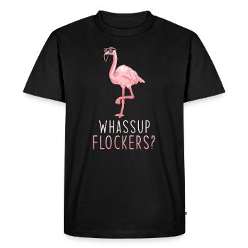Flamingo - T-shirt Premium bio Homme - noir - Devant - Nico (187cm)