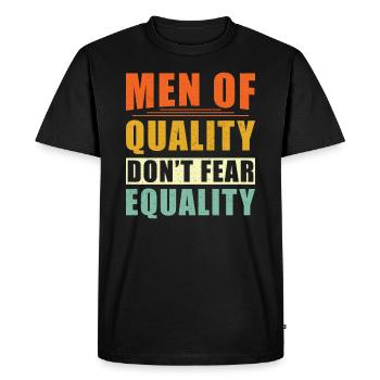 Égalité des chances - T-shirt Premium bio Homme - noir - Devant - Nico (187cm)