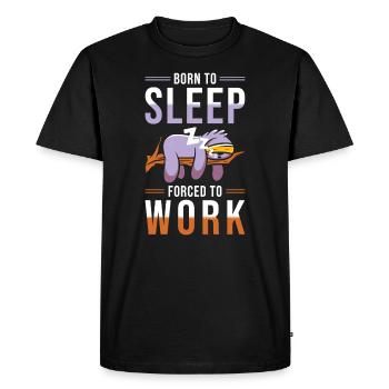 Paresseux drôle - T-shirt Premium bio Homme - noir - Devant - Nico (187cm)