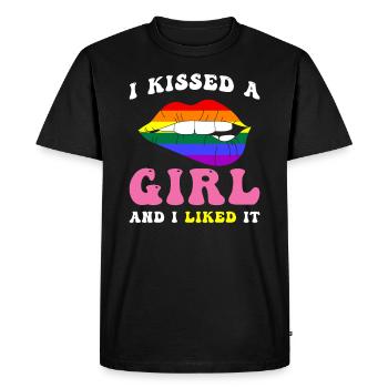 LGBTQ Phrase de la légune - T-shirt Premium bio Homme - noir - Devant - Nico (187cm)
