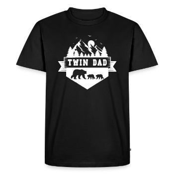 Papa de jumeaux - T-shirt Premium bio Homme - noir - Devant - Nico (187cm)