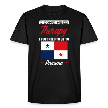 Panama - Men's Premium Organic T-Shirt - black - Front - Nico (187cm)