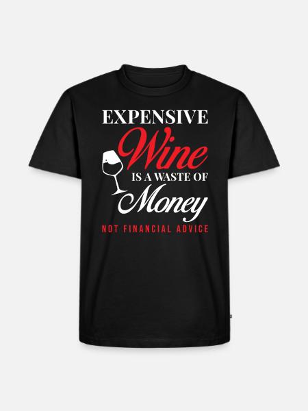 Wein - Männer Premium Bio T-Shirt - Schwarz