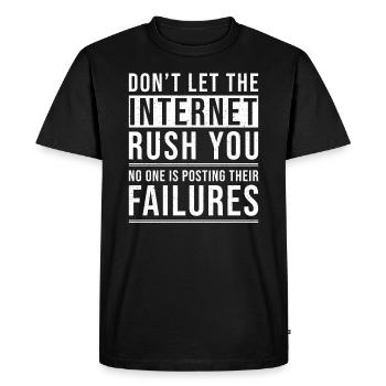 Inspiration citation Internet - T-shirt Premium bio Homme - noir - Devant - Nico (187cm)