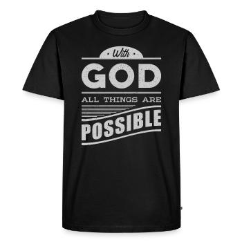 Chrétiens Don Chrétien Dieu - T-shirt Premium bio Homme - noir - Devant - Nico (187cm)