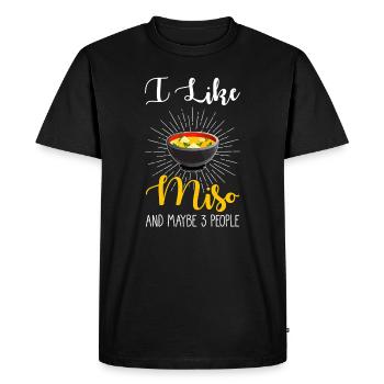 Soupe miso - T-shirt Premium bio Homme - noir - Devant - Nico (187cm)