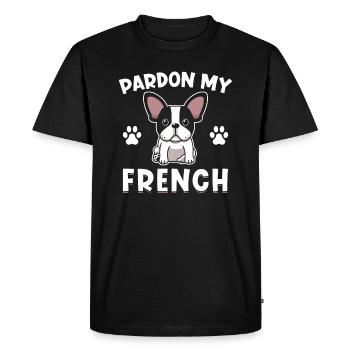 Frenchie Bulldog français Bulldog - T-shirt Premium bio Homme - noir - Devant - Nico (187cm)