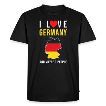 J'aime l'Allemagne Drapeau allemand - T-shirt Premium bio Homme - noir - Devant - Nico (187cm)