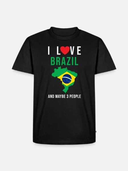 Brésil j'aime le Brésil - T-shirt Premium bio Homme - noir