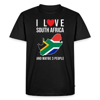 Afrique du Sud J'aime l'Afrique du Sud - T-shirt Premium bio Homme - noir - Devant - Nico (187cm)
