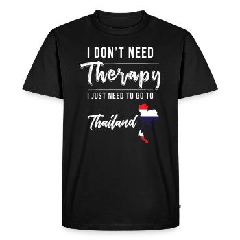 Vacances en Thaïlande disant Thaïlande - T-shirt Premium bio Homme - noir - Devant - Nico (187cm)