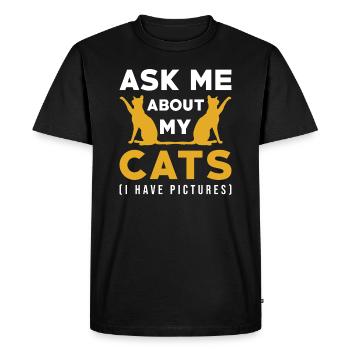 Cats Gift Cats Saying - Men's Premium Organic T-Shirt - black - Front - Nico (187cm)