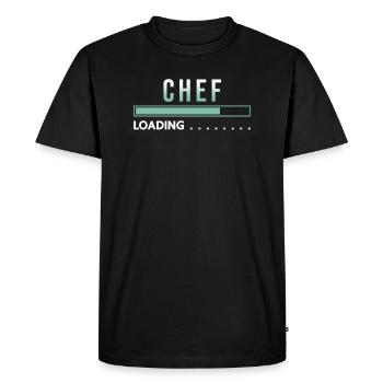 Cuistot loading cadeau d’obstructif - T-shirt Premium bio Homme - noir - Devant - Nico (187cm)