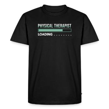 Physiotherapist Loading - Men's Premium Organic T-Shirt - black - Front - Nico (187cm)