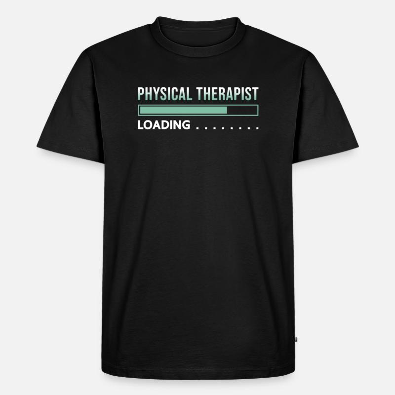 Physiotherapeut Loading - Männer Premium Bio T-Shirt - Schwarz