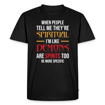 Drôle de sort Spiritualité spirituelle - T-shirt Premium bio Homme - noir - Devant - Nico (187cm)