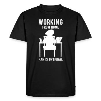 Home working saying funny - Men's Premium Organic T-Shirt - black - Front - Nico (187cm)