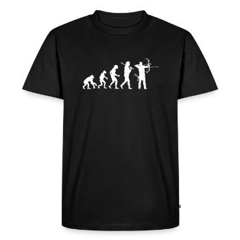 Evolution Tir à l’arc - T-shirt Premium bio Homme - noir - Devant - Nico (187cm)