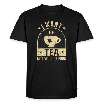 Tea lovers tea gifts tea saying - Men's Premium Organic T-Shirt - black - Front - Nico (187cm)