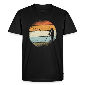 Ornithologist gift - Men's Premium Organic T-Shirt - black - Front - Nico (187cm)