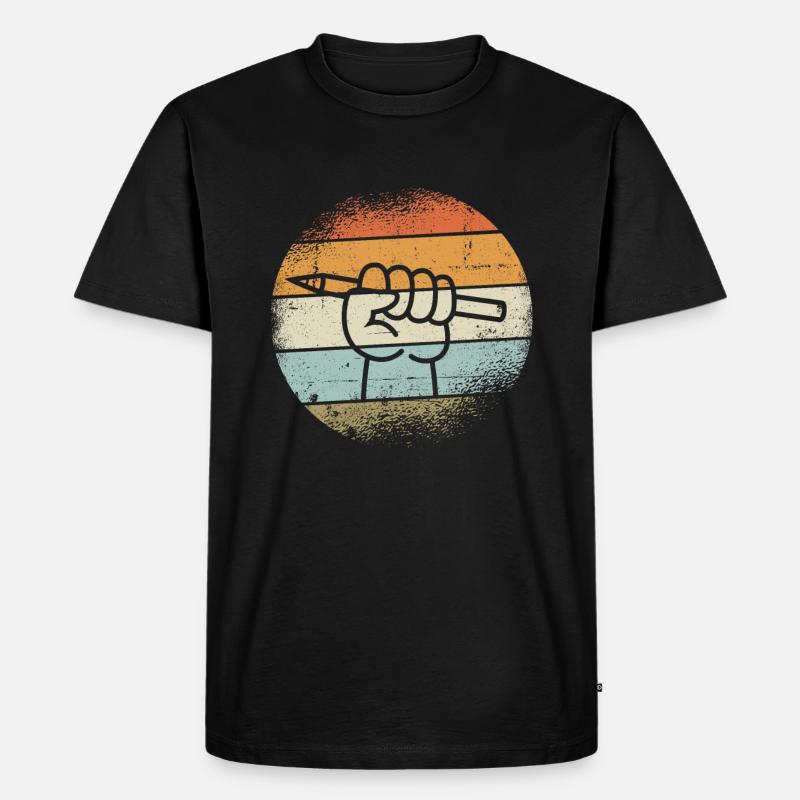 Zeichner Geschenke - Männer Premium Bio T-Shirt - Schwarz