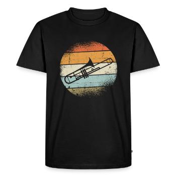 Posaunen Instrument - Männer Premium Bio T-Shirt - Schwarz - Vorne - Nico (187cm)