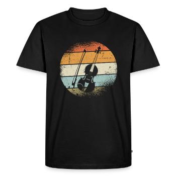 violin - Men's Premium Organic T-Shirt - black - Front - Nico (187cm)